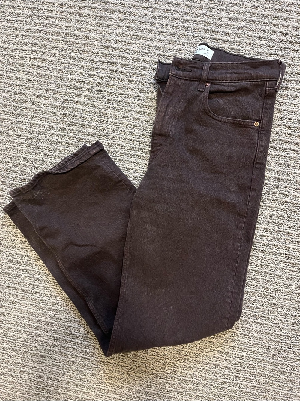 90s relaxed high rise brown jeans